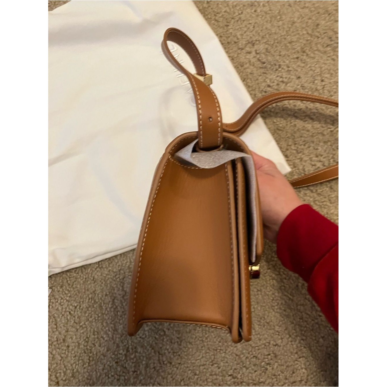 Nwot Cafune Small Pendulum Bag In Cognac/Chestnut — image 5 of 8